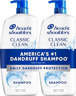 Head & Shoulders Classic Clean Anti-Dandruff Shampoo Twin Pack, 32.1 fl oz Each, 72-Hour Dandruff Protection, Safe for Everyday Use on All Hair Types