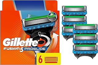Gillette Fusion5 ProGlide Razor Blade Refills for Men, 5-Blade Cartridges, Precision Trimmer, Enhanced Lubrication Strip, Fits Fusion5 Handles, 6 Count
