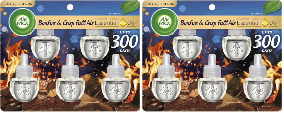 Air Wick Bonfire and Crisp Fall Air / 0.56 Fl Oz (Pack of 12) / Multicolor Electric