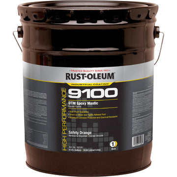 9100 System DTM Epoxy Mastic Safety Orange by Rust-Oleum – 5 gal, Blend, Safety Orange, Model 297081