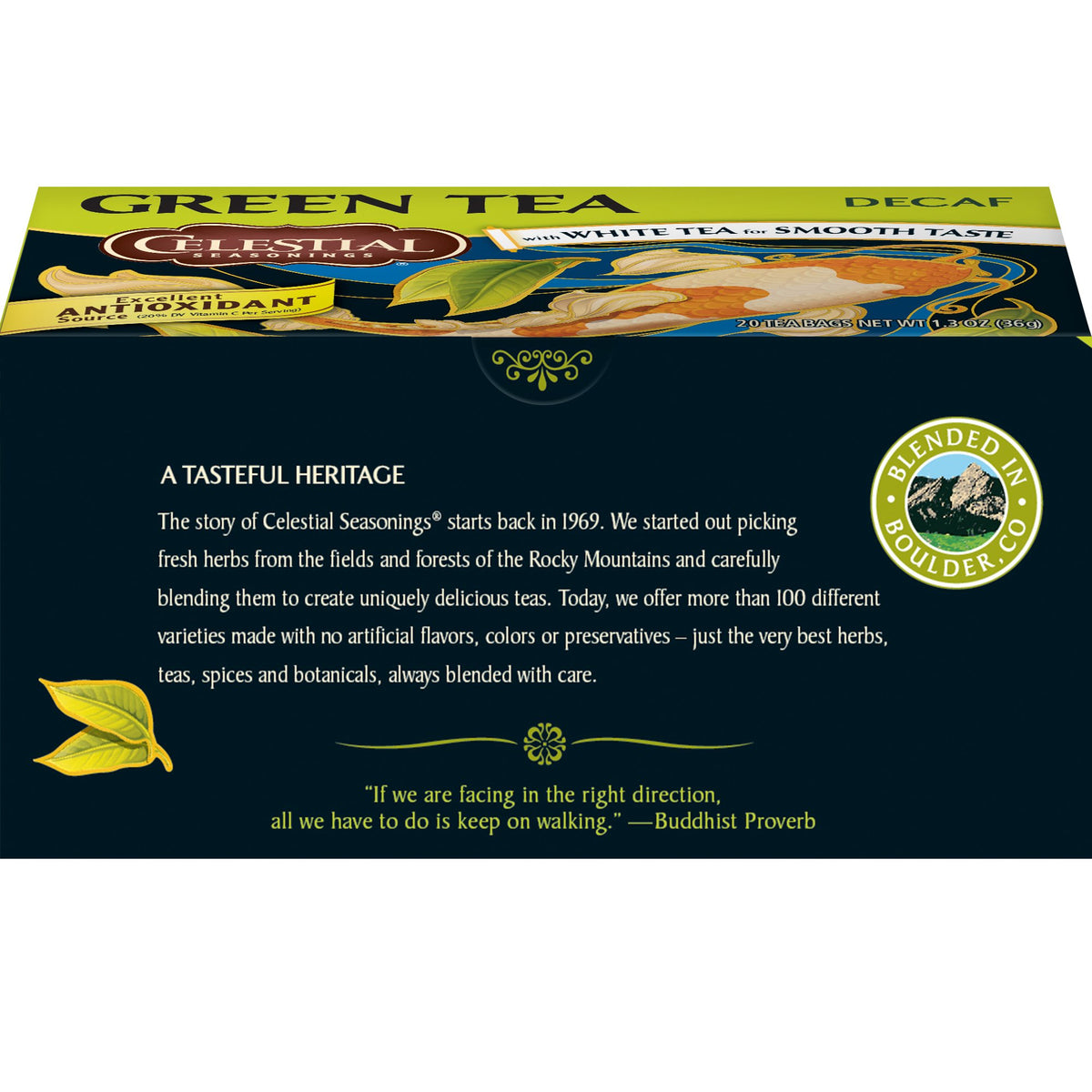 Decaf Green Tea by Celestial Seasonings – 20 Count (Pack of 1), Model CES-07035