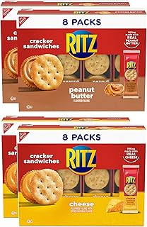 Ritz Peanut Butter & Cheese Sandwich Crackers Variety Pack, 32 Snack Packs