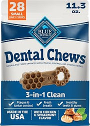 Blue Buffalo Chicken & Spearmint Small Dental Chews, 11.3 oz, 28 ct
