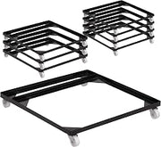 Flash Furniture 8 Pack HERCULES Series Steel Stack Chair and Church Chair Dolly | Durable Construction, Commercial Use