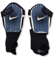 Junior Youth Tri Shield Football Shin Guard Shinpad - Blue/Black (Large 13-Adult) by Nike – Commercial Grade