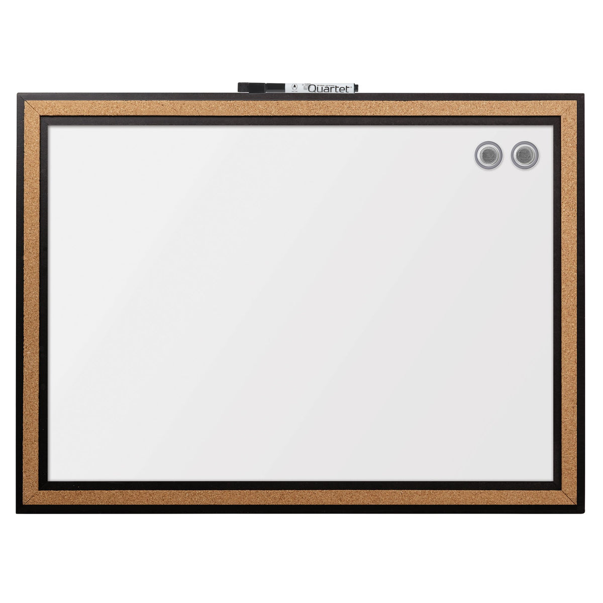 Dry-Erase Board/Whiteboard by Quartet – 23"W x 17"H, painted steel, Black, Model 13765