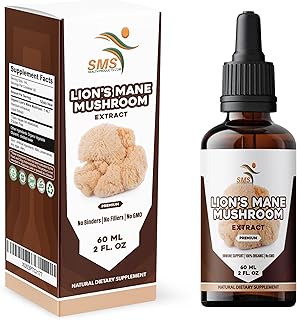 Lion's Mane Mushroom Drops Supplement, Lions Mane Tincture, Natural Immune Support, for Memory, Clarity & Focus Support - Herbal Liquid Extract - Organic, No Fillers, No Binders - 2 Fl oz