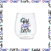 14oz Vino Best Dad Ever Series by TOSSWARE – 14oz, 14 fluid_ounces, Plastic, Best Dad Ever, Pack of 6