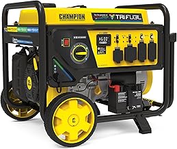 Champion Power Equipment 12,500-Watt Electric Start Tri Fuel Home Backup Portable Generator with Free 3-Year Warranty