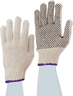 Superior Glove Superior SCPD Sure-Grip Cotton/Polyester String Knit Glove with PVC Dotted Palm, Work, 7 Gauge Thickness, X-Small, Natural (Pack of 1 Dozen)