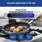 Wear-Ever 10-Inch Non-Stick Fry Pan with Cool Handle by Vollrath – 10-Inch, 3.0 quarts, Aluminum, Black/Blue, Model Z4010