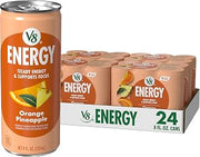 V8 Energy Orange Pineapple Energy Drink, 8 fl oz Can (24 Pack)