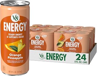 V8 Energy Orange Pineapple Energy Drink, 8 fl oz Can (24 Pack)