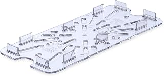 Carlisle FoodService Products 3067007-E Plastic Drain Shelf for 1/3 Size Food Pan, Clear, 0.6 Inches
