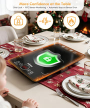 Beday Modular Warming Tray, 4 Zones, Expandable Black