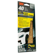 Sandpaper,, 40 Grit, 3 2/3 in x 9 in, 5 Sheets by 3M – 40 Grit, Aluminum Oxide, Brown, Model 03038