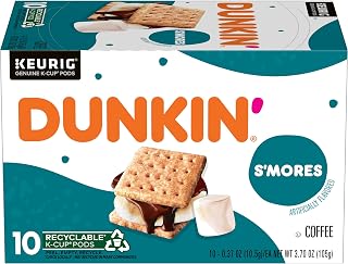 Dunkin' Dunkin’ S’mores Artificially Flavored Coffee, Keurig K-Cup Pods, 10 Count