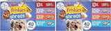 Friskies Purina Wet Cat Food Variety Pack, Shreds with Beef, Turkey & Cheese Dinner, Chicken & Salmon Dinner, and with Ocean Whitefish and Tuna - 5.5 oz. Cans (Pack of 80)