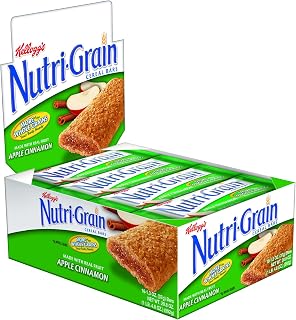 Nutri Grain Kellogg's Nutri-Grain Cereal Bars (Apple Cinnamon, 1.3 oz Packages, Pack of 48)