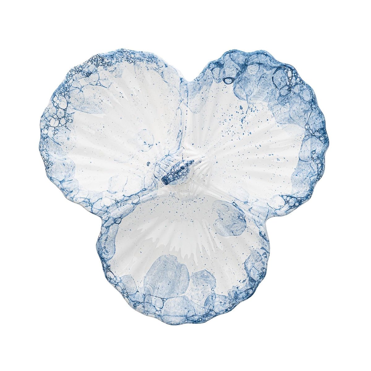 Tidal Drift Coastal Serveware (Seahorse Serving Caddy) by 10 Strawberry Street – Seahorse Serving Caddy, Ceramic, Tidal Drift Blue, Model BC-SERVING
