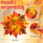 SmoothNovelty Fall Placemats, 15 Inch Maple Leaf Set, Multicolor