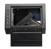 First Watch Electronic Access Pistol Box by Homak – 3.5 Inch, 182.25 cubic_inches, Rugged steel, Flat Black, Model HS10036683