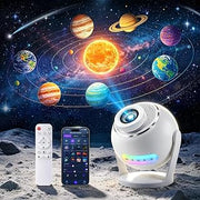 3D Galaxy Projector,Smart APP 60 Scenes Star Projector Bluetooth Speaker | Remote,1h/2h Timer, 5 Brightness,Dynamic,HD Ocean Planetarium Night Light Projector for Bedroom,Sensory Light,Kids Gift Decor
