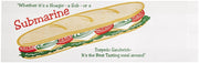 Bagcraft Sub Sandwich Bags, 4.5" X 14", White/Submarine-Sandwich Theme, 1,000/carton