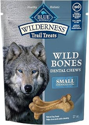 Blue Buffalo Wilderness Small Dog Dental Chews, Grain-Free, 27 oz