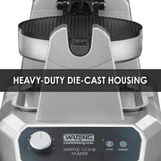 Single Waffle Cone Maker with Rotary Feature by Waring – Stainless Steel, Silver, Pack of 3, Model WWCM180