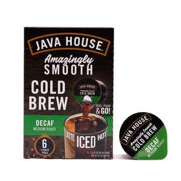 Authentic Cold Brew Coffee by Java House – 6 Count (Pack of 1)