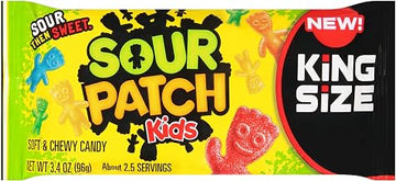 Sour Patch Kids Soft Candy, 3.4 Ounce - 144 per case.