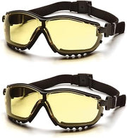 Pyramex V2G Safety Glasses (Amber Anti-Fog Lens GB1830ST) (2 Pair)