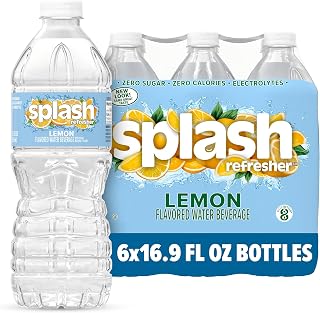 Splash Blast Water, Lemon, 16.9 Fl Oz | Pack of 30 | Plastic Bottle