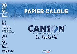 Canson Satin Tracing Paper A4 12 Sheets 70 g Pouch Translucent