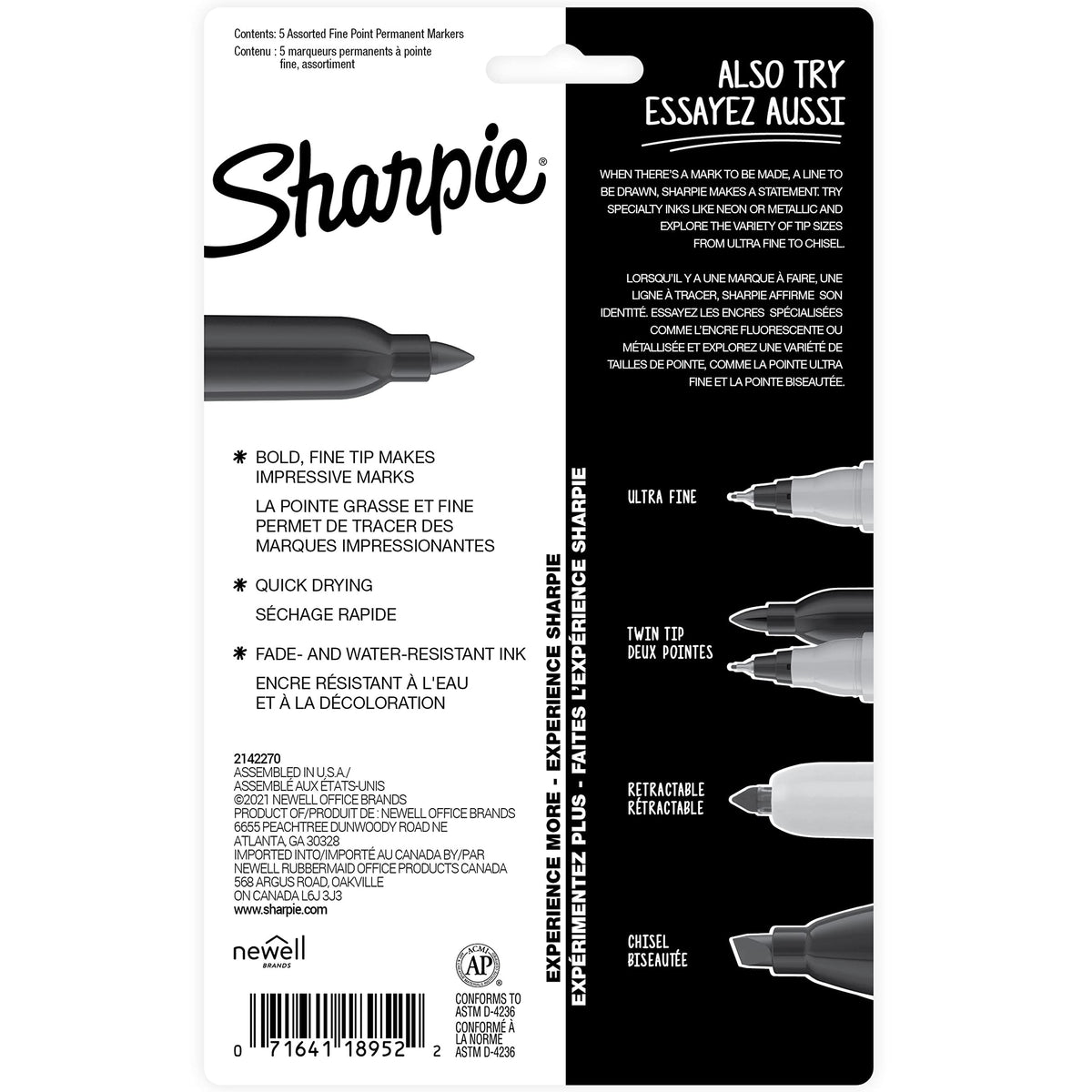 Mystic Gems Fine Point Permanent Marker 5/Pkg by Sharpie – 1 Count (Pack of 5), Metal, Multi, Pack of 5, Model 2136773