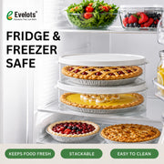 Evelots Cake Carrier Set, 11 Inch, Clear, 4 Pack
