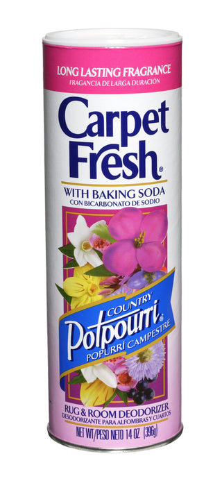 Carpet Fresh - 276147 Rug and Room Deodorizer with Baking Soda, Country Potpourri Fragrance, 14 OZ [12-Pack]