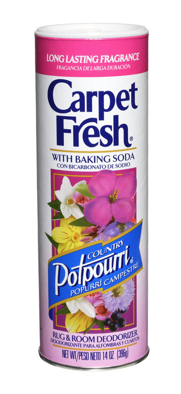 Carpet Fresh - 276147 Rug and Room Deodorizer with Baking Soda, Country Potpourri Fragrance, 14 OZ [12-Pack]