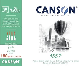 Canson 1557 Extra White 180gsm A2 Drawing Paper 30 Sheets
