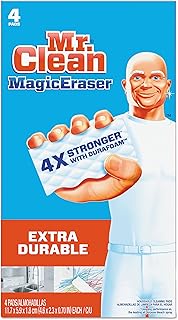 Mr. Clean 82038CT Magic Eraser Extra Durable, 4 3/5" x 2 2/5", 4/Box (Case of 8 Boxes)