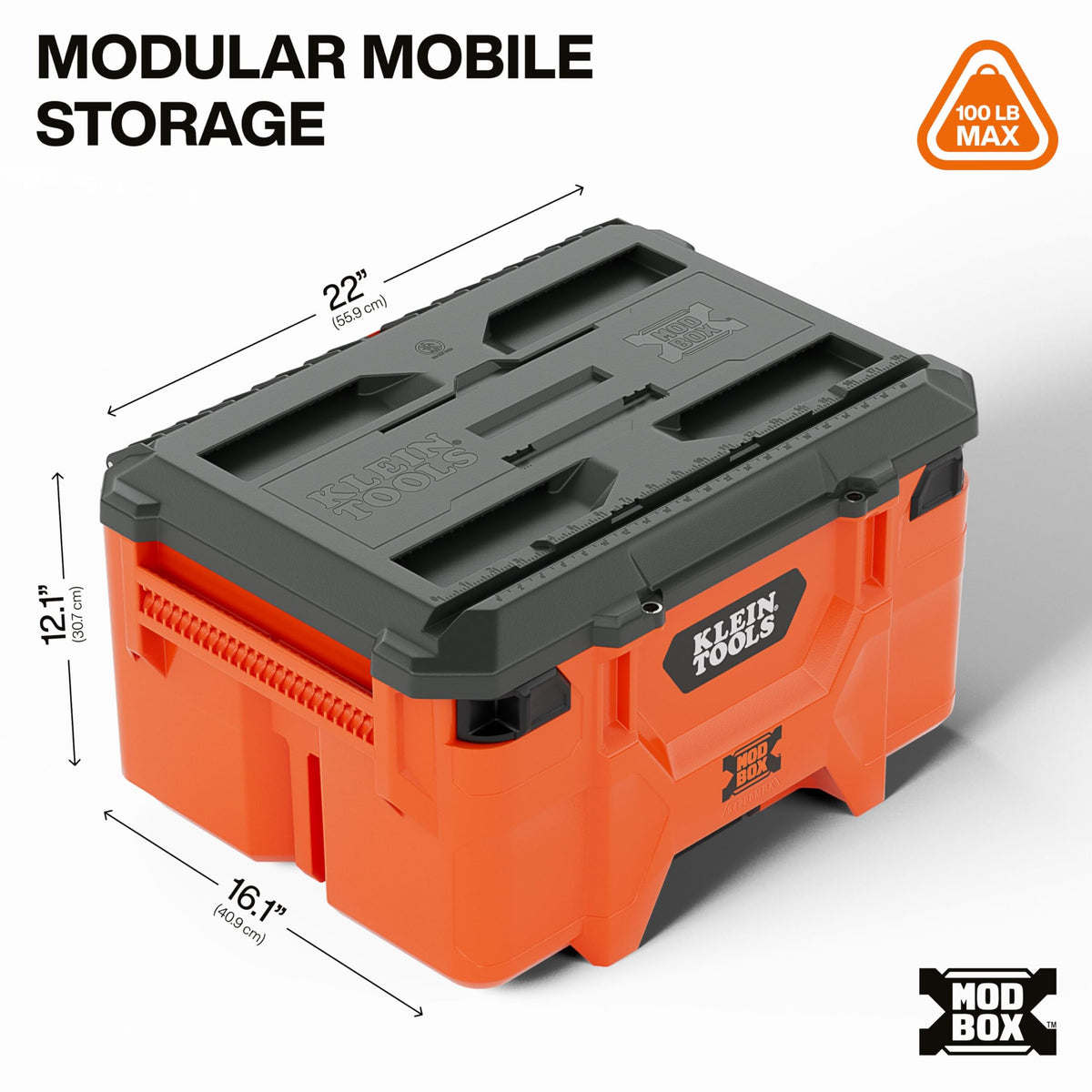 KLEIN TOOLS Medium / Orange / 100.0 pounds Tool Boxes