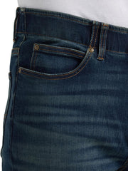 Men's Extreme Motion Relaxed Straight Jean Dark Convoy 36W x 32L by Lee – Cotton, Recycled Polyester, Spandex, Dark Convoy, Model 112354062