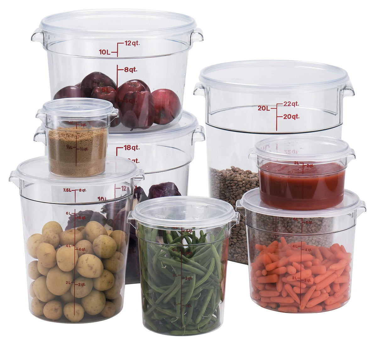 Cambro 22 QT / Clear / 20.8 liters Containers