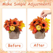 Waipfaru Artificial Fall Flowers, 2pcs, Orange
