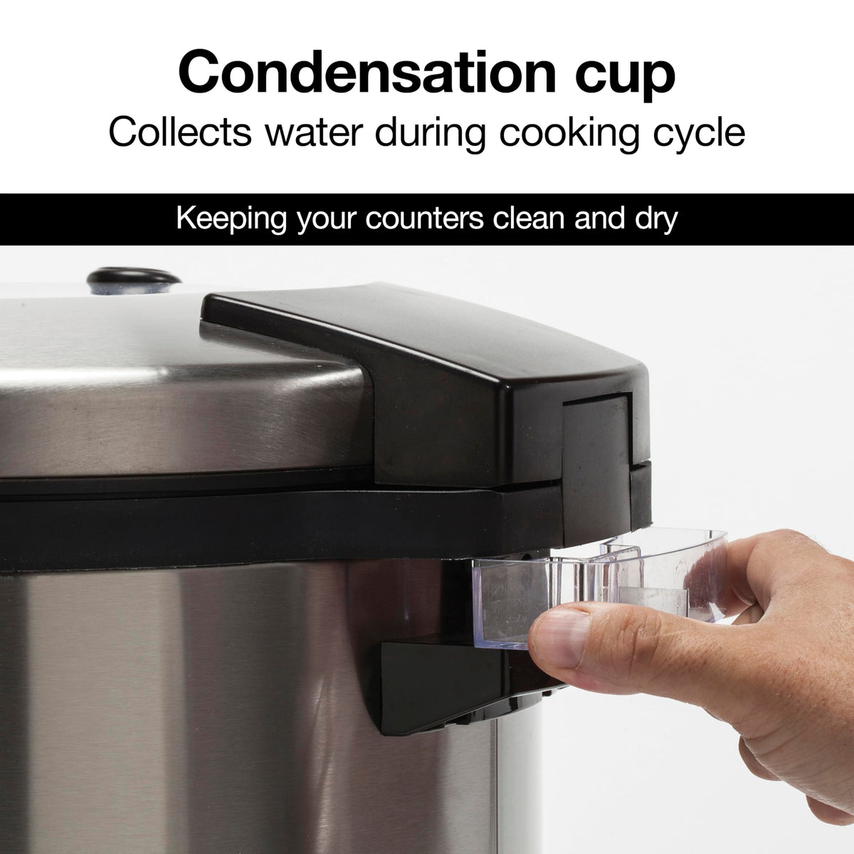 37540 Rice Cooker/Warmer by Proctor Silex Commercial – 40 Cup, 40.0 cups, Stainless Steel, Black, Model 022333375402