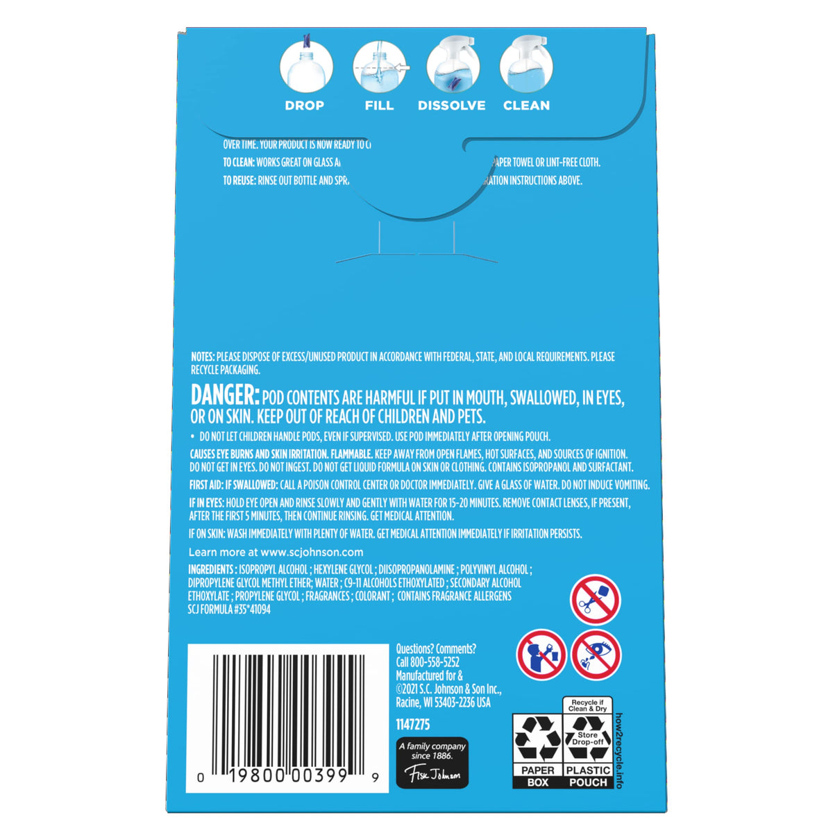 DISSOLVE PODS2PK REFILL 2X0.28FLOZ by Windex – 2 Count (Pack of 1), 2 Pack, Model 339896