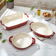 Ceramic Bakeware-Pie-Pans Dish by STAUB – 9-inch, 9 inches, Ceramic, Cherry, Model 40508-614