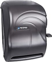 San Jamar Paper Towel Dispenser with Lever, Manual Storage Solution for Bathroom and Kitchen, 16.5" x 12.94" x 9.25", 1 Count, Black Pearl