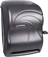 San Jamar Paper Towel Dispenser with Lever, Manual Storage Solution for Bathroom and Kitchen, 16.5" x 12.94" x 9.25", 1 Count, Black Pearl
